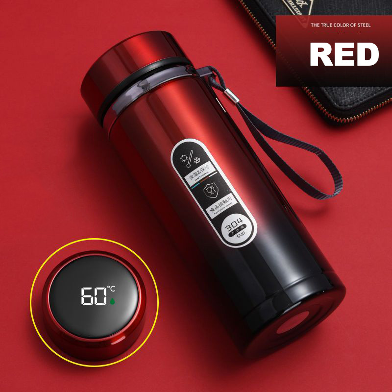 Stainless Steel Thermos Bottle LED Temperature Display Vacuum Flask Portable Cups 6