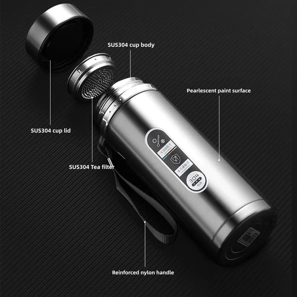 Stainless Steel Thermos Bottle LED Temperature Display Vacuum Flask Portable Cups 2