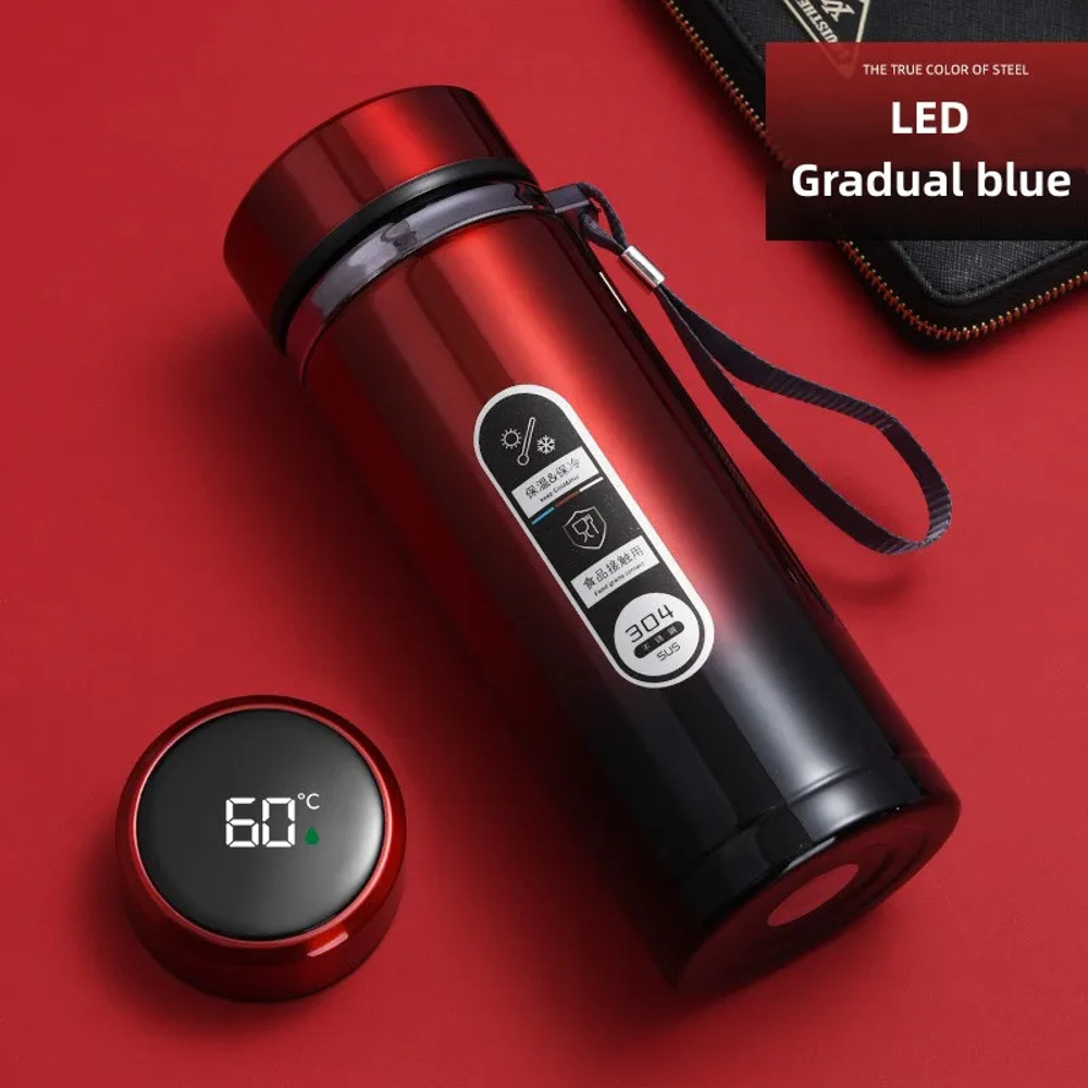 Stainless Steel Thermos Bottle LED Temperature Display Vacuum Flask Portable Cups 4