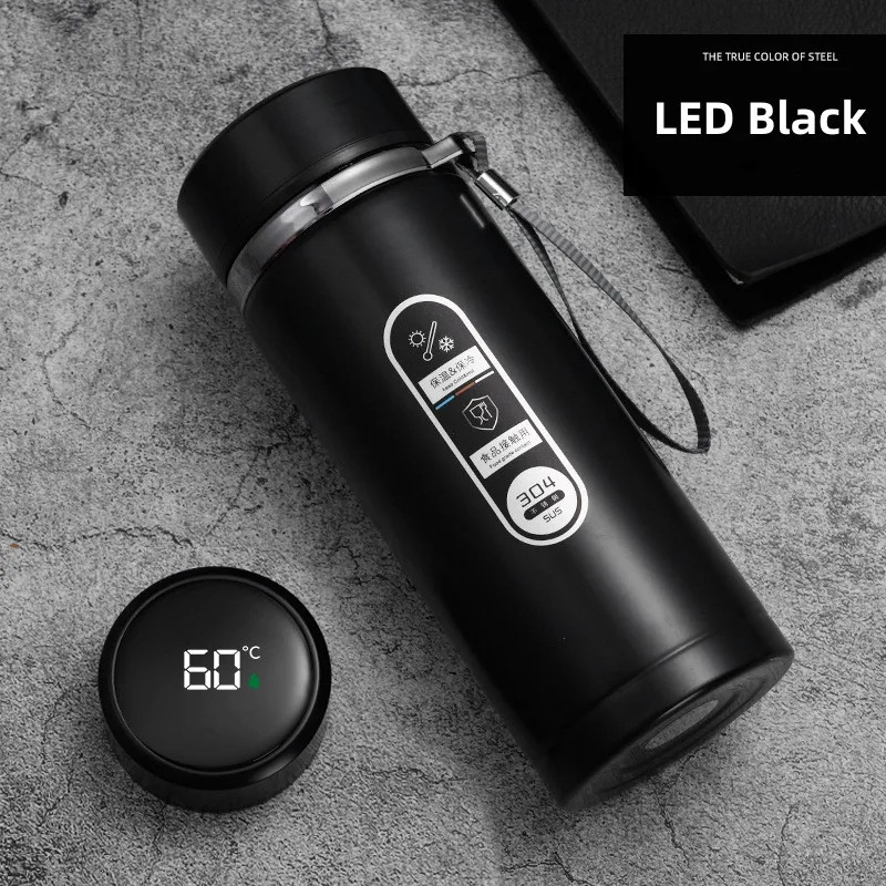Stainless Steel Thermos Bottle LED Temperature Display Vacuum Flask Portable Cups 5