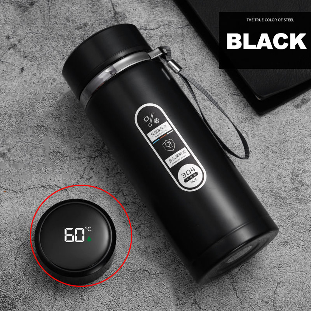 Stainless Steel Thermos Bottle LED Temperature Display Vacuum Flask Portable Cups 7