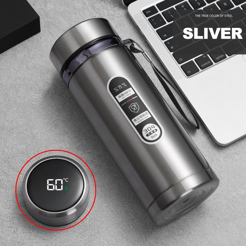 Stainless Steel Thermos Bottle LED Temperature Display Vacuum Flask Portable Cups 8