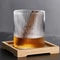 Coffee Mug Transparent Glass Cup Striped Drink Ware Creative Bubble Tea Cup Whiskey Shot Glass Set 4