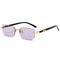 Rimless Rectangle Sunglasses Fashion Small Square Shades For Women Men Summer Travel 5