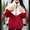Women Jacket Thickened Lamb Fleece Quilted Top Mid Length Overcoat Warm Autumn Winter Topcoat Long 0