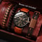 Luxury Hip Hop Mens Watch Sport Wristwatch Fashion Male Clock Bracelet Set 5