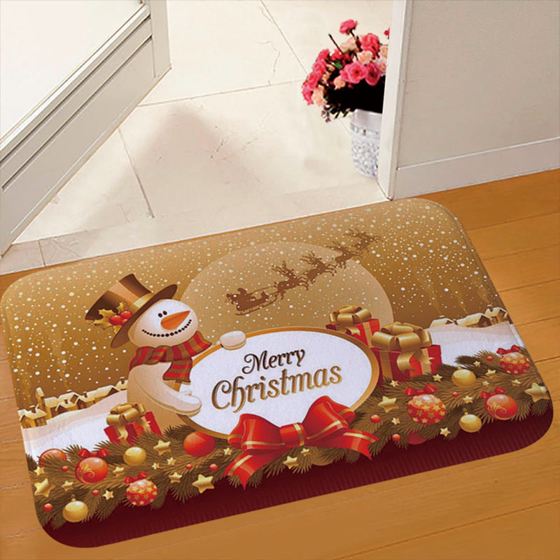 Christmas Door Mat Santa Claus Outdoor Carpet Merry Christmas Decorations For Home 1