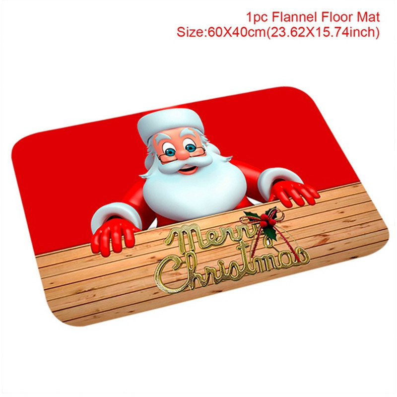 Christmas Door Mat Santa Claus Outdoor Carpet Merry Christmas Decorations For Home 3