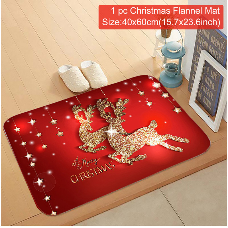 Christmas Door Mat Santa Claus Outdoor Carpet Merry Christmas Decorations For Home 6