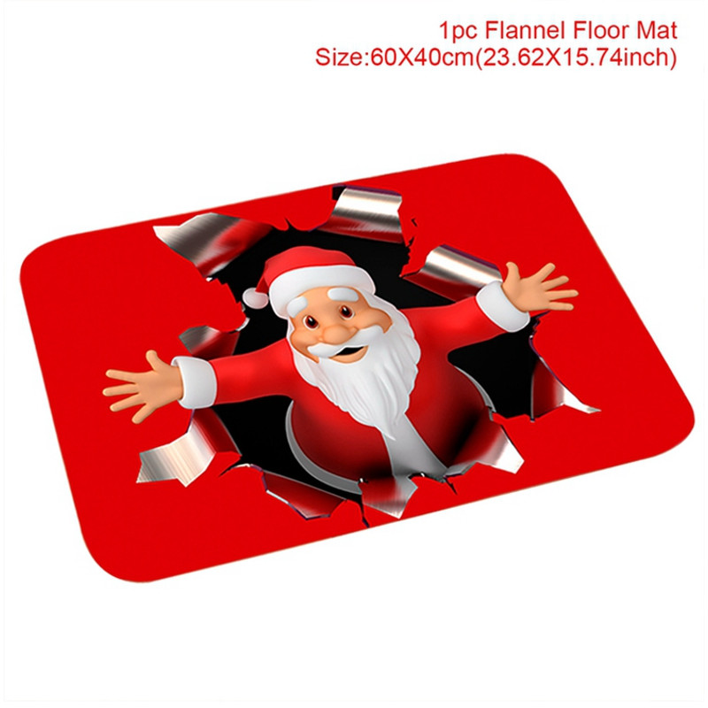 Christmas Door Mat Santa Claus Outdoor Carpet Merry Christmas Decorations For Home 8