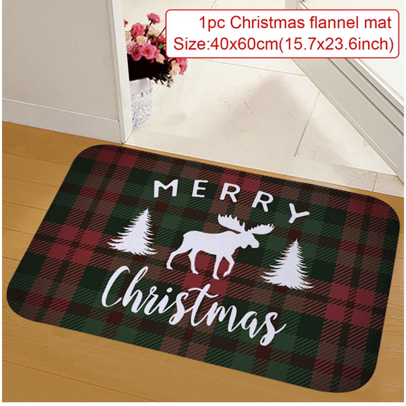 Christmas Door Mat Santa Claus Outdoor Carpet Merry Christmas Decorations For Home 11