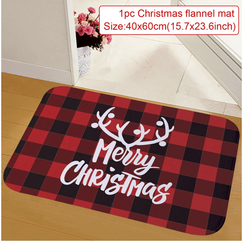 Christmas Door Mat Santa Claus Outdoor Carpet Merry Christmas Decorations For Home 12