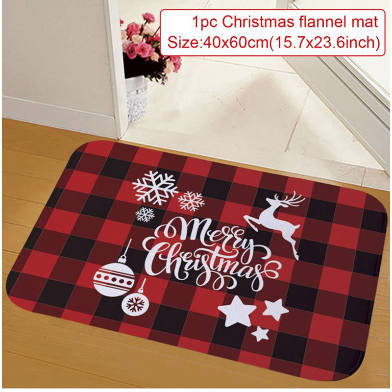 Christmas Door Mat Santa Claus Outdoor Carpet Merry Christmas Decorations For Home 13