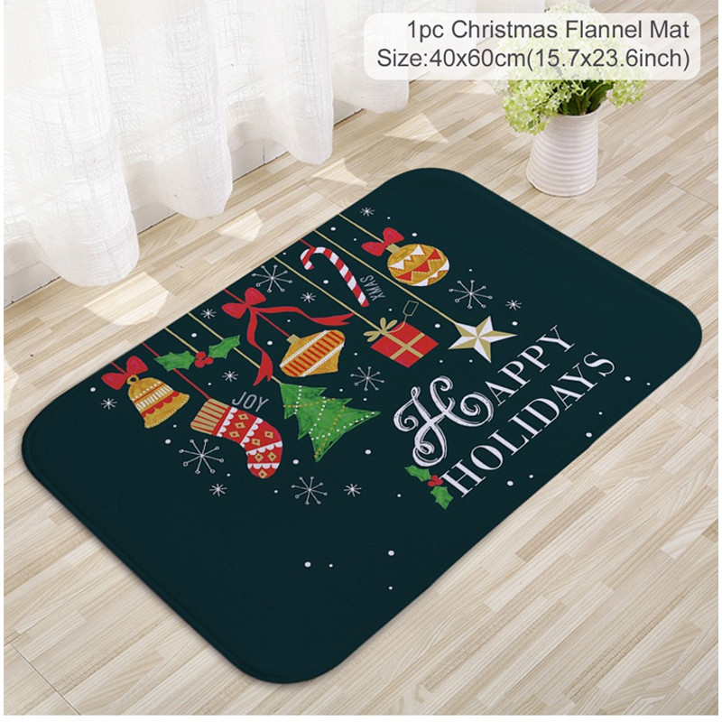 Christmas Door Mat Santa Claus Outdoor Carpet Merry Christmas Decorations For Home 14