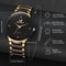 Men Business Watch Black Steel Band Fashion Quartz Analog Watch For Men 3