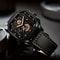 Luxury Big Dial Men Square Watch, Casual PU Leather Strap, Men Sports Watches