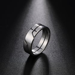fashion stainless steel couple rings, simple finger rings, men women jewellery, engagement anniversary gift