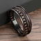 Fashion Accessories Men Multi Layered Vintage Leather Bracelet Braided Rope Bracelet Alloy Magnetic 5