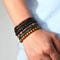 Wooden Braided Leather Bracelet For Men Vintage Beads Wrap Armband Life Wood Fashion Male Bracelet 0