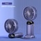 Handheld Mini Fan, Fold able Portable Neck Hanging Fan, USB Rechargeable Fan with Phone Stand and Display Screen