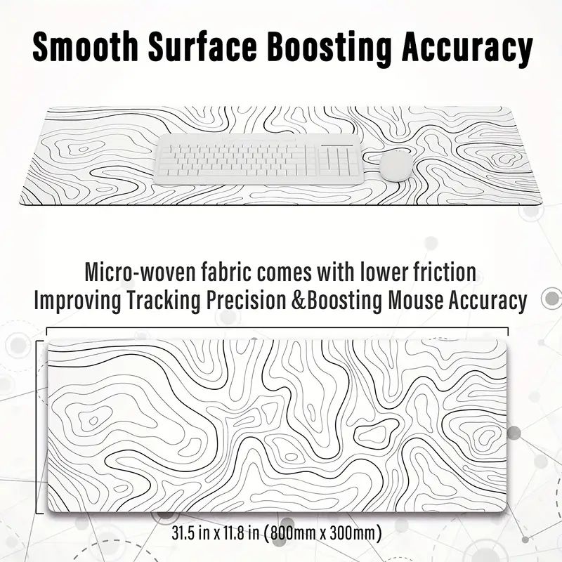 Large Mouse Pads For Desk, Extended Mouse Pad, Gaming Mouse Pad, Mouse Pad With Stitched Edges And Non Slip Rubber Base