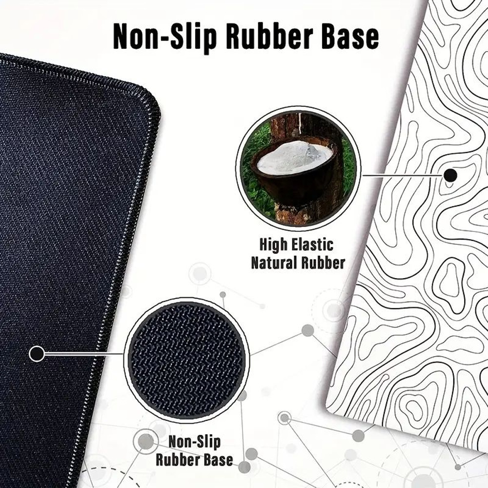 Large Mouse Pads For Desk, Extended Mouse Pad, Gaming Mouse Pad, Mouse Pad With Stitched Edges And Non Slip Rubber Base