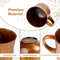 1pc Wooden Mugs Vintage Teacup Handmade Wood Mug Coffee Espresso Tea Cups, Tea cup Trumpet cup For Kitchen Living Room