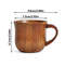 1pc Wooden Mugs Vintage Teacup Handmade Wood Mug Coffee Espresso Tea Cups, Tea cup Trumpet cup For Kitchen Living Room