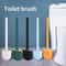 Wall Hanging Toilet Brush With Holder Soft Bristles Silicone Toilet Brush Long Handled WC Cleaning 5