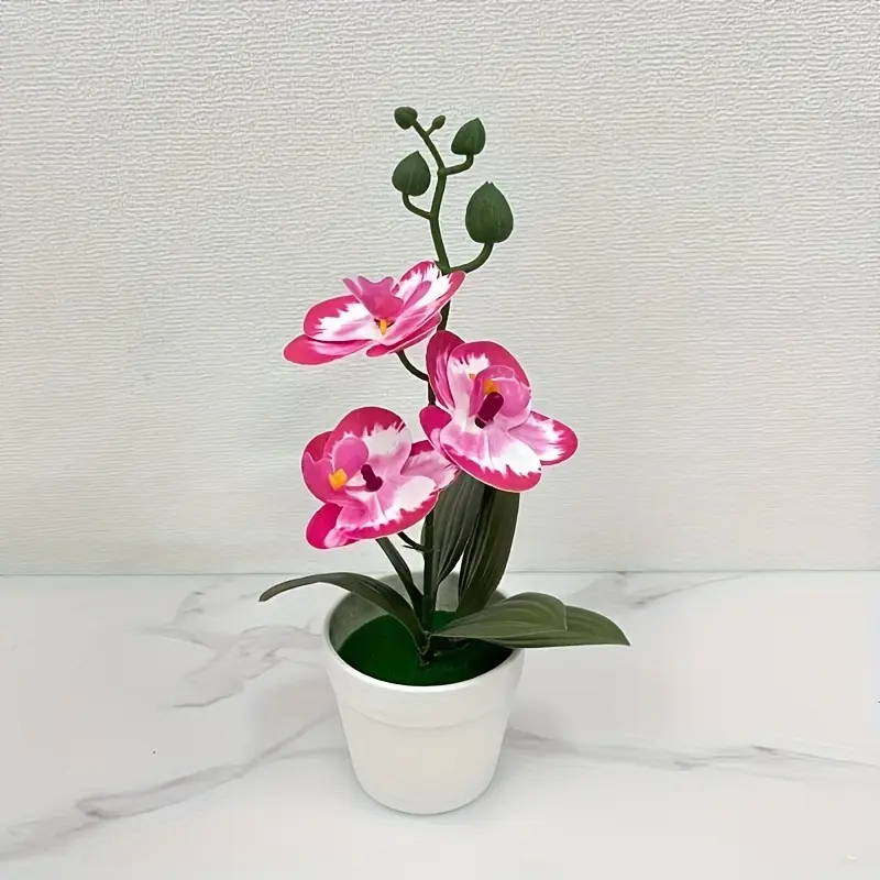 Artificial Orchid Living Room Decoration Home Office Display Entrance Flower Faderesistant 7