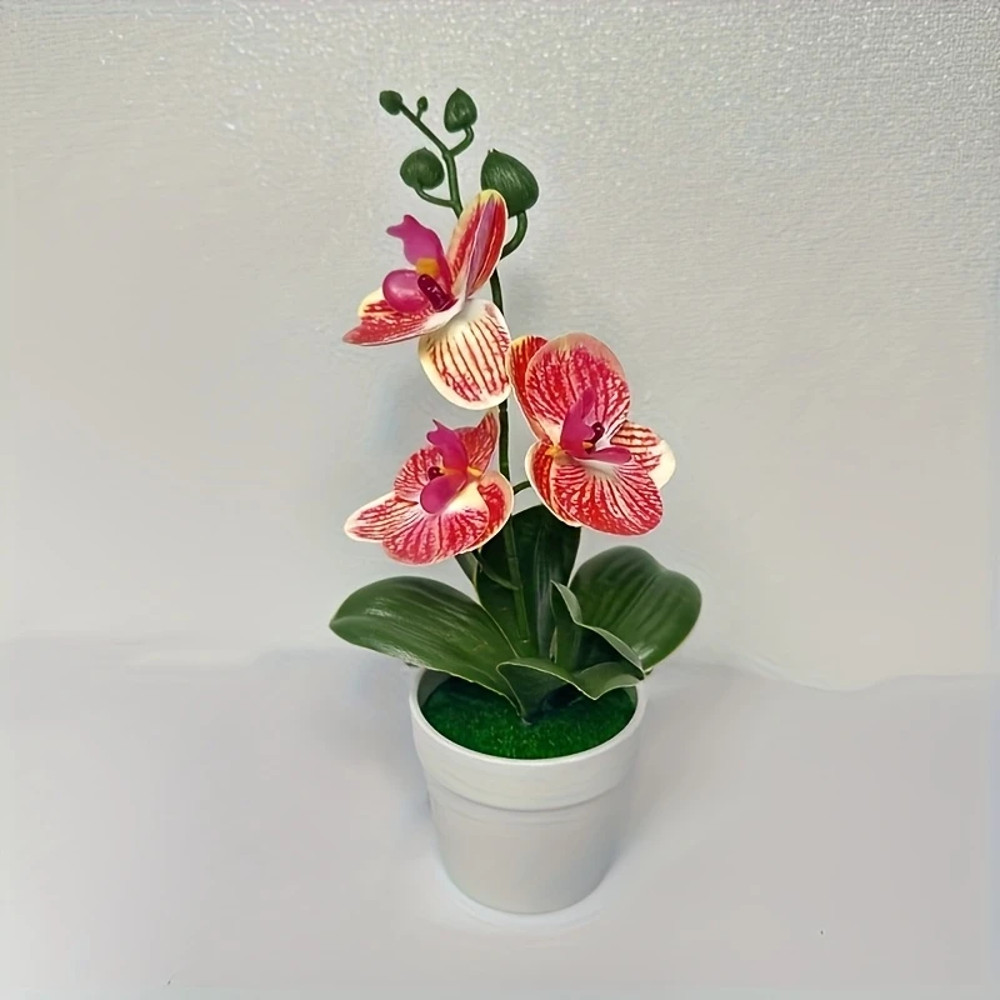 Artificial Orchid Living Room Decoration Home Office Display Entrance Flower Faderesistant 8