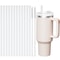 Replacement Straws For Stanley Cup Tumbler Clear Reusable Plastic Straws Straw Brushes 0