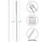 Replacement Straws For Stanley Cup Tumbler Clear Reusable Plastic Straws Straw Brushes 1