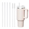 Replacement Straws For Stanley Cup Tumbler Clear Reusable Plastic Straws Straw Brushes 5