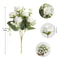 Rose White Peony Silk Bouquet Artificial Flower Small Bud Wedding Home Decoration 1