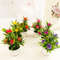 Artificial Flowers Fake Plastic Plant Home Office Decor Desktop Bonsai Wedding Balcony Ornaments Gi 3