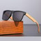 New Square Casual Sunglasses Wood Grain Eye Wear UV Protection Unisex Spring Hinges Outdoor Style 0