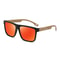 New Square Casual Sunglasses Wood Grain Eye Wear UV Protection Unisex Spring Hinges Outdoor Style 5