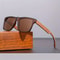 New Square Casual Sunglasses Wood Grain Eye Wear UV Protection Unisex Spring Hinges Outdoor Style 3
