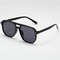 Women Square Sun Glasses Retro Polygon Eyeglasses Men Double Beam Sunglasses Vintage Fashion Black 3