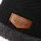 Men Windproof Hat Outdoor Winter Scarf Gloves Three Piece Neckline One Plus Cashmere Insulated Knit 2