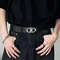 Stylish Oval Cross Metal Buckle Belt, Durable Simple Design, Universally Compatible Unisex Gift