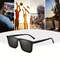 Men Simple Black Square Fashion Glasses for Outdoor Travel, Driving, Photography