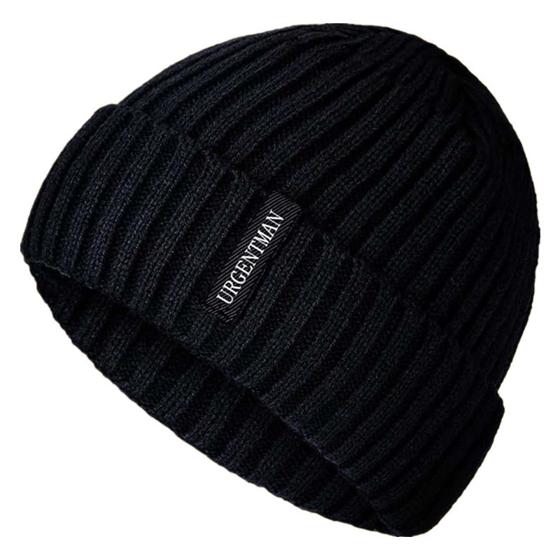 Stylish Thick Knitted Winter Hat Fur Lined Beanie Cap for Men & Women