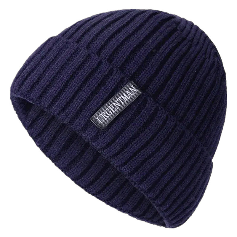 Stylish Thick Knitted Winter Hat Fur Lined Beanie Cap for Men & Women