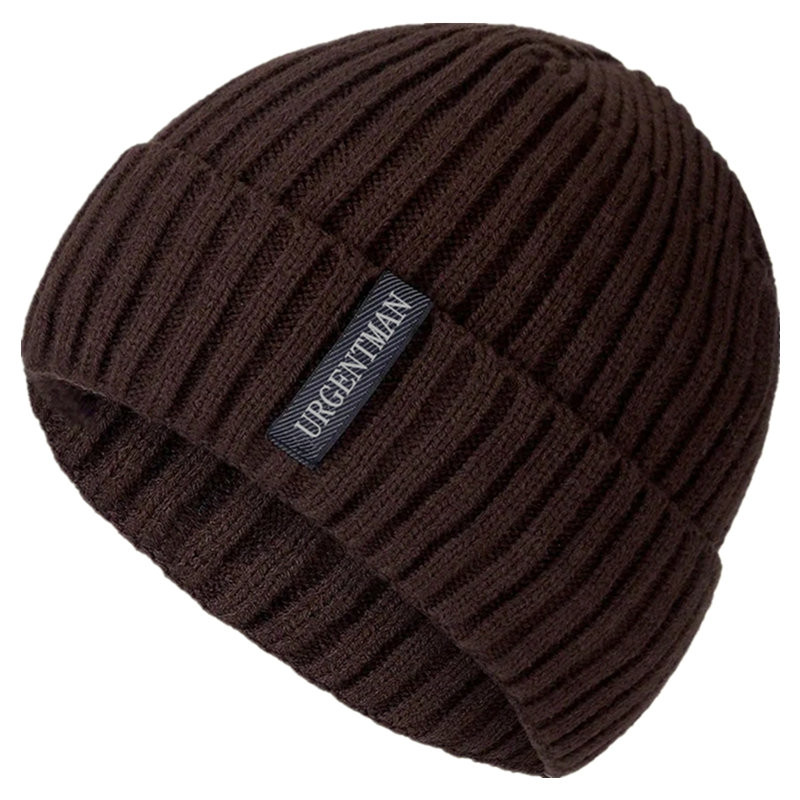 Stylish Thick Knitted Winter Hat Fur Lined Beanie Cap for Men & Women