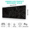 Gaming Mouse Pad, Topographic Mouse Pad, Large Keyboard Pad, Black and White Mouse Pad for Keyboard