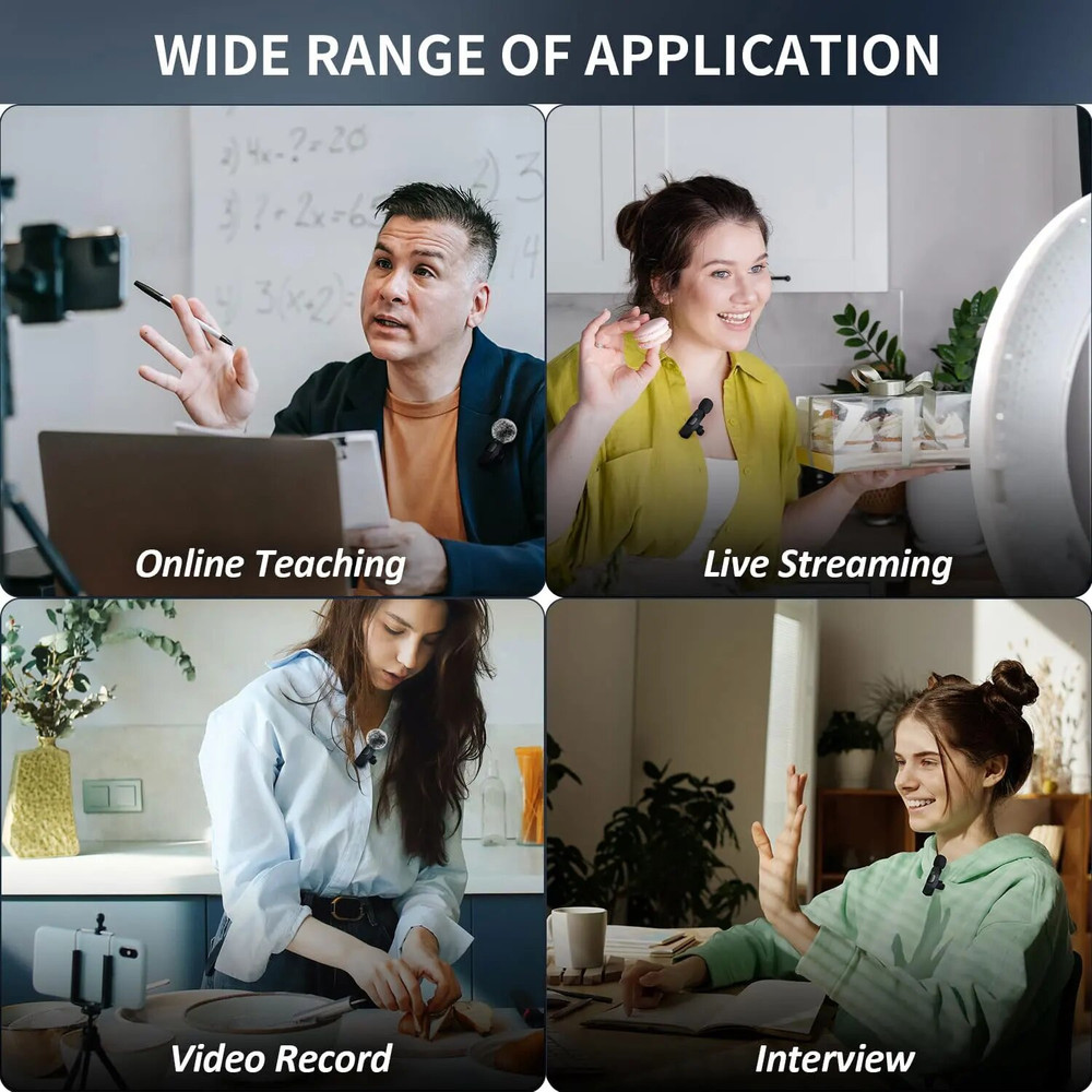 Wireless Microphone for iPhone, Android, Laptop, and Gaming