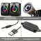LED Light Stereo Speakers for PC Desktop with Microphone