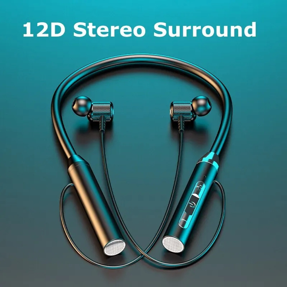 Wireless Bluetooth Neckband Headphones, Waterproof Magnetic Earbuds